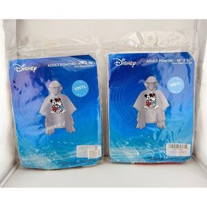 New Disney Ponchos For Adults. 40 X 52, One Size Fits All